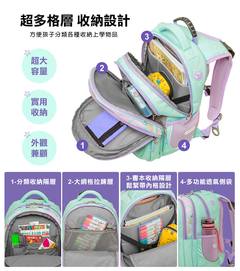 方便孩子分類各種收納上學物品