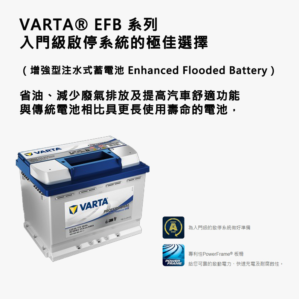 VARTA 華達 電瓶 啟停 EFB T110L D31L 