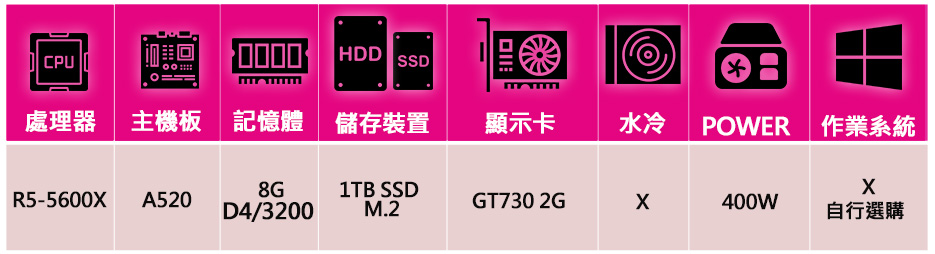 NVIDIA R5六核GT730{迷霧仙境}文書電腦(R5-