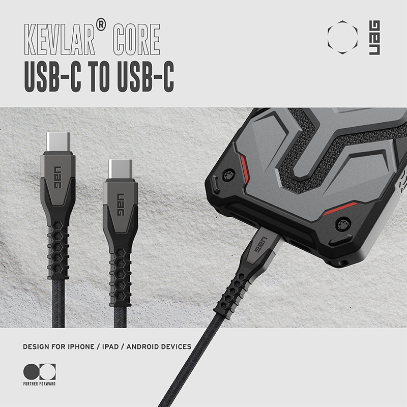 UAG USB-C to USB-C 頂級超耐折充電傳輸線1