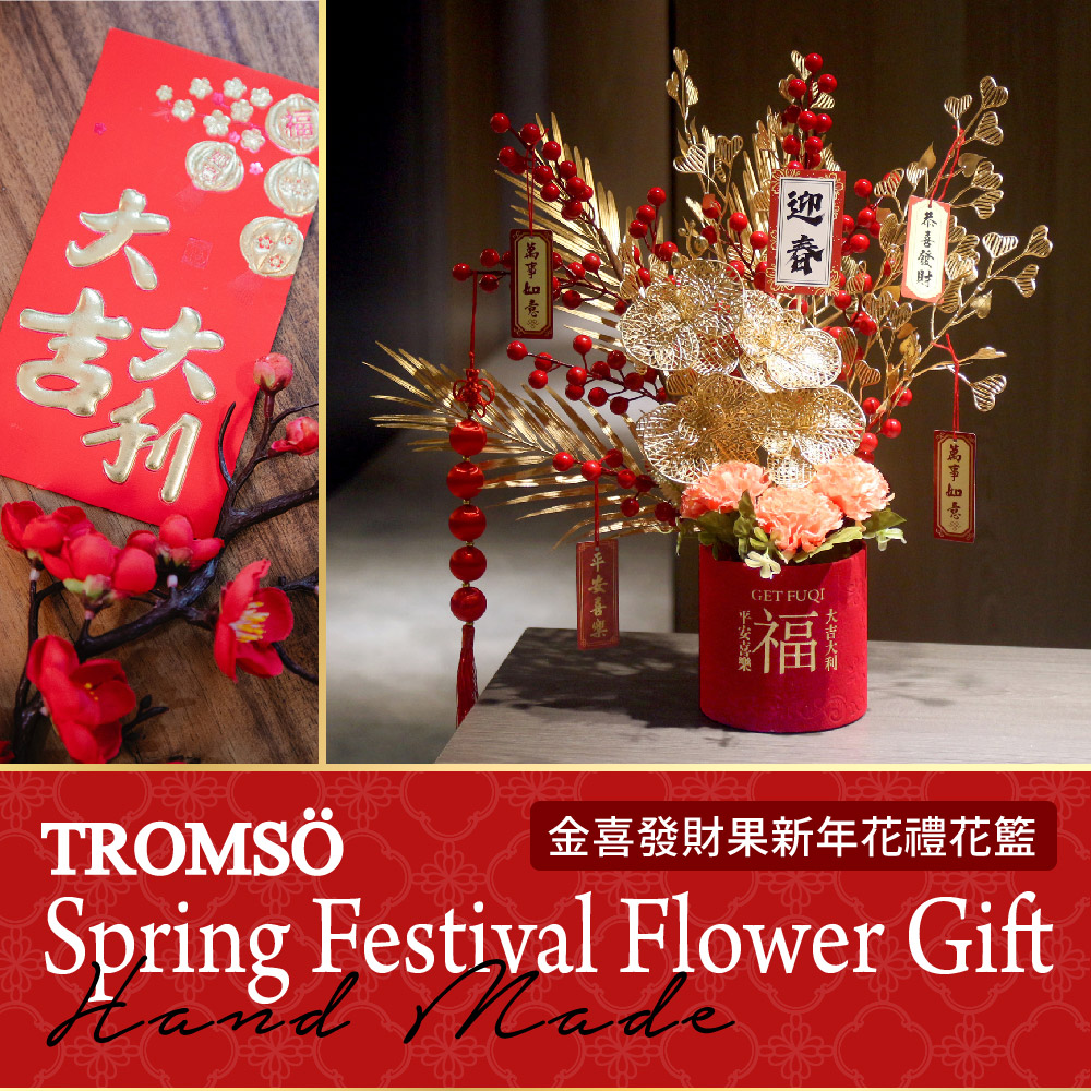 TROMSO 金喜發財果新年花禮花籃B系列-小(多款任選) 