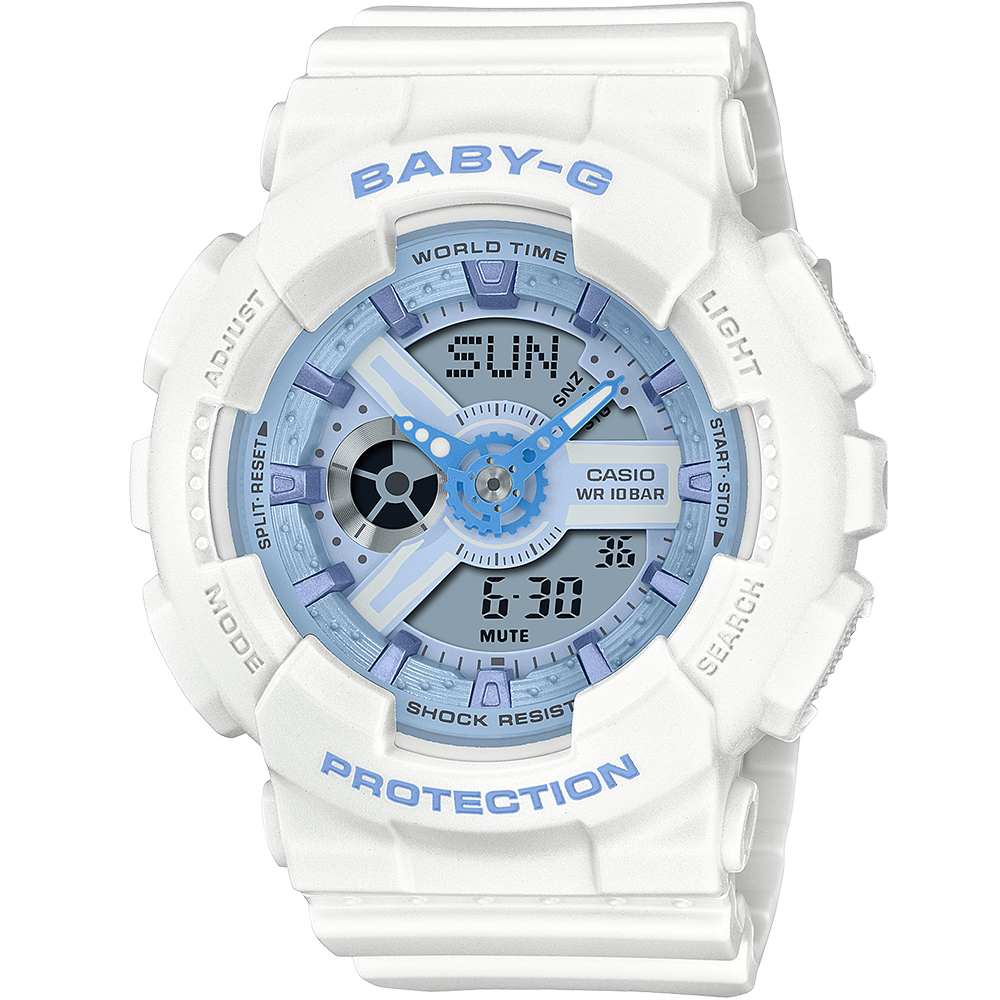 CASIO 卡西歐 BABY-G 活力時尚雙顯腕錶(BA-1