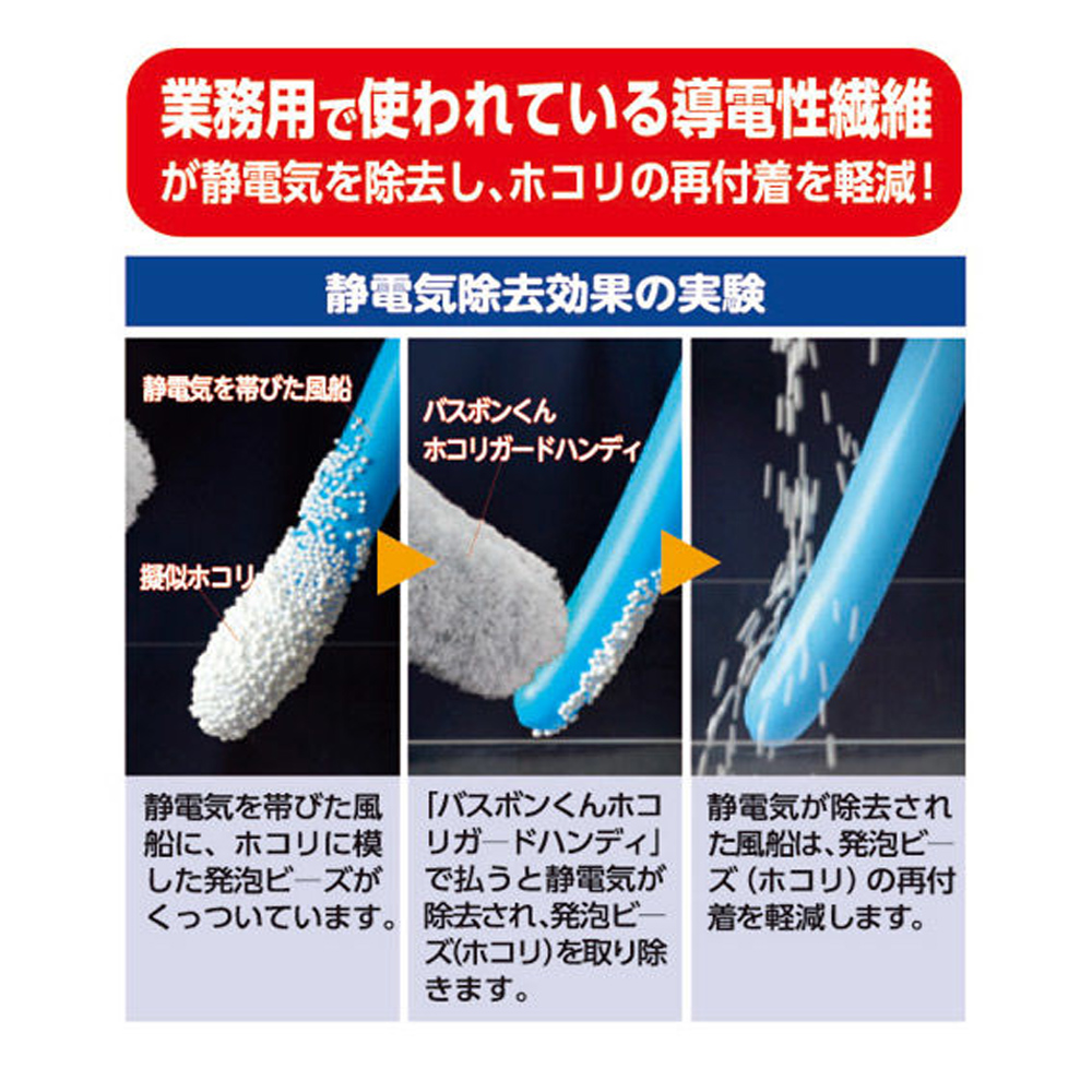 静電気除去、再付着軽減