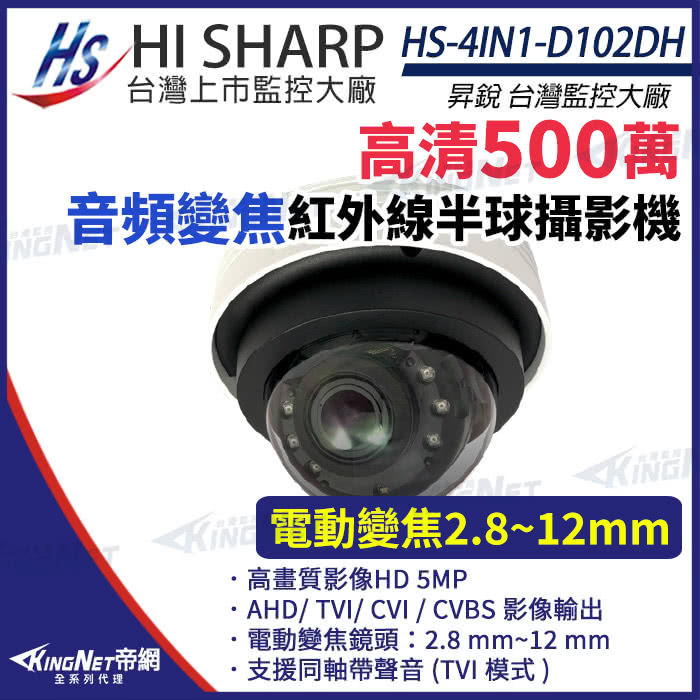 KINGNET 昇銳 HS-4IN1-D102DH 500萬