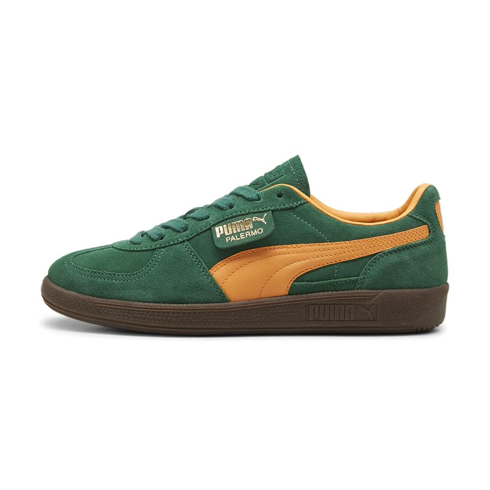 PUMA Palermo 女鞋 綠黃色 牛皮革鞋面 休閒鞋 