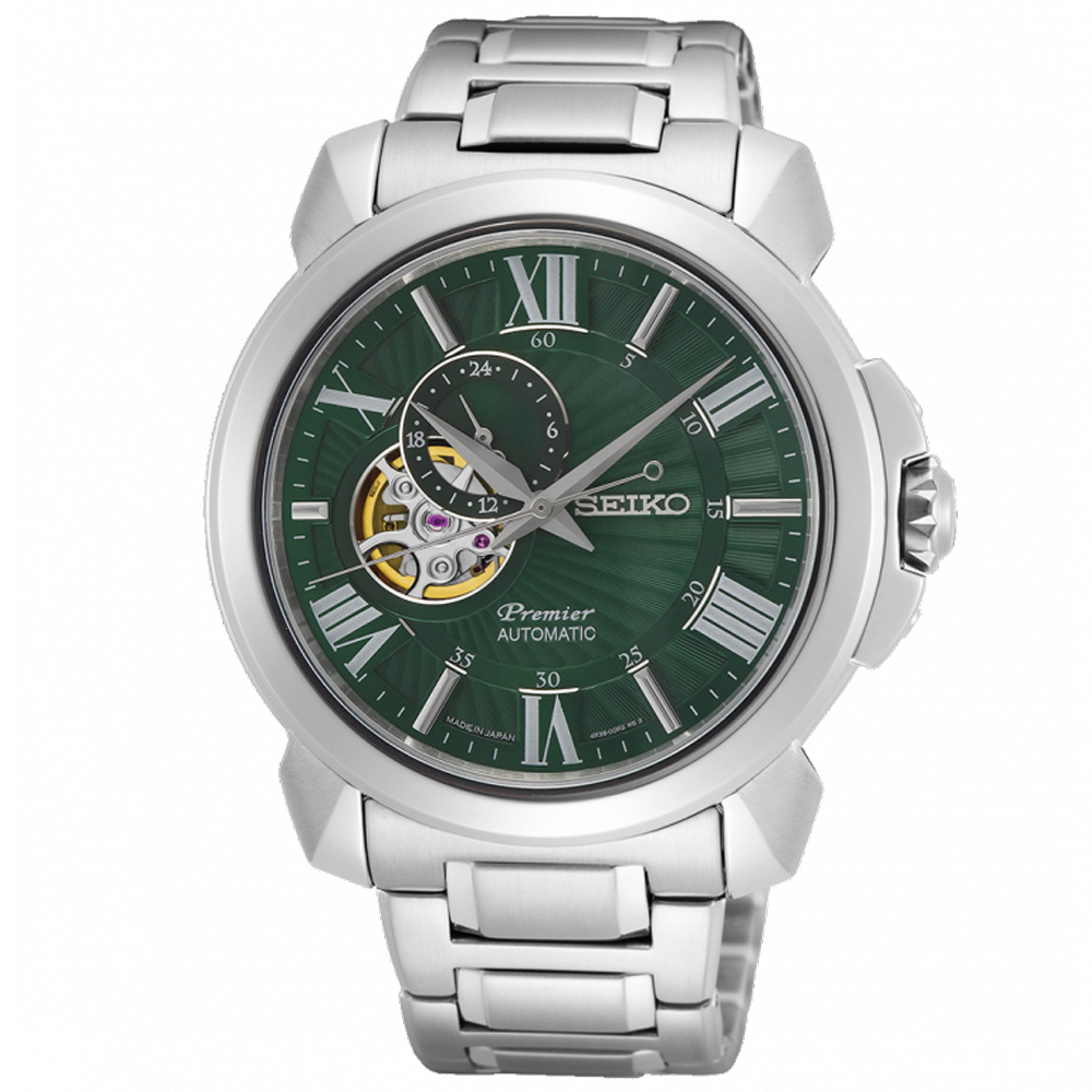 SEIKO 精工 Premier系列 開芯機械腕錶(SSA4