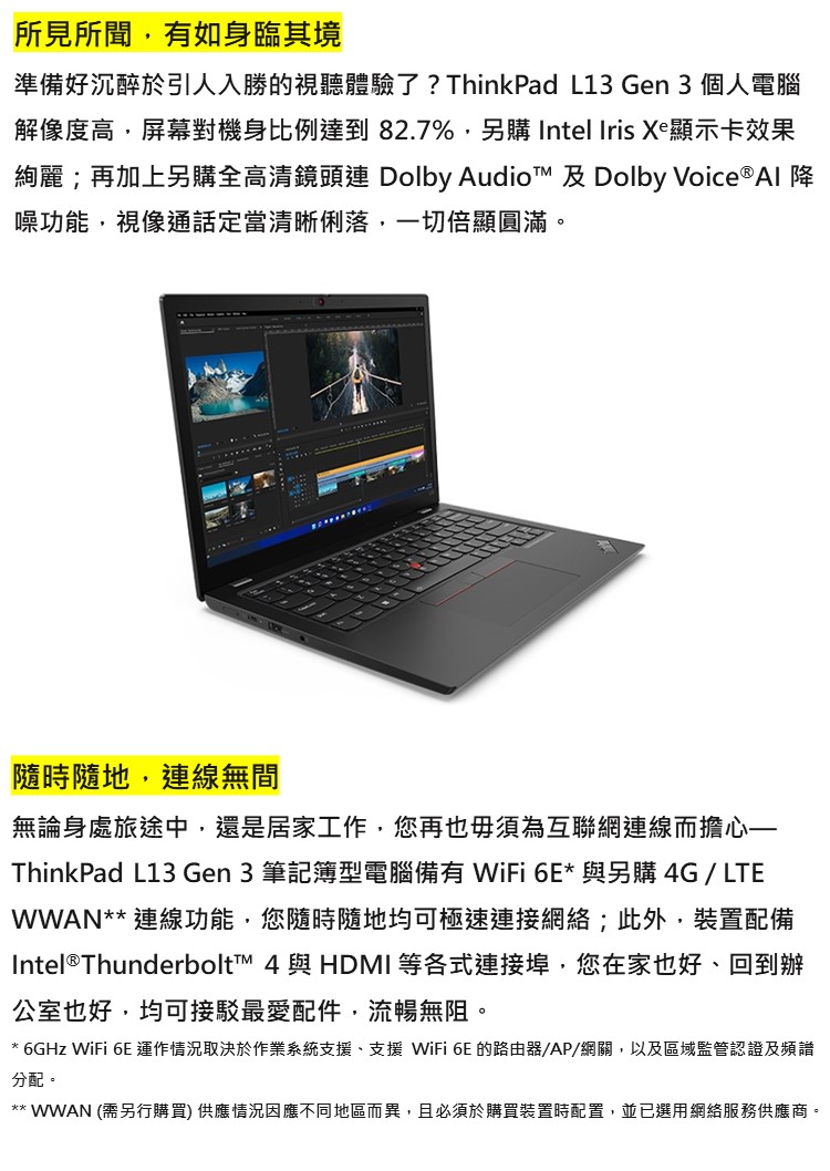 ThinkPad 聯想 13.3吋i7商務筆電(L13 Ge