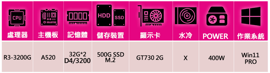NVIDIA R3四核GT730 Win11P{淡雅風情}文