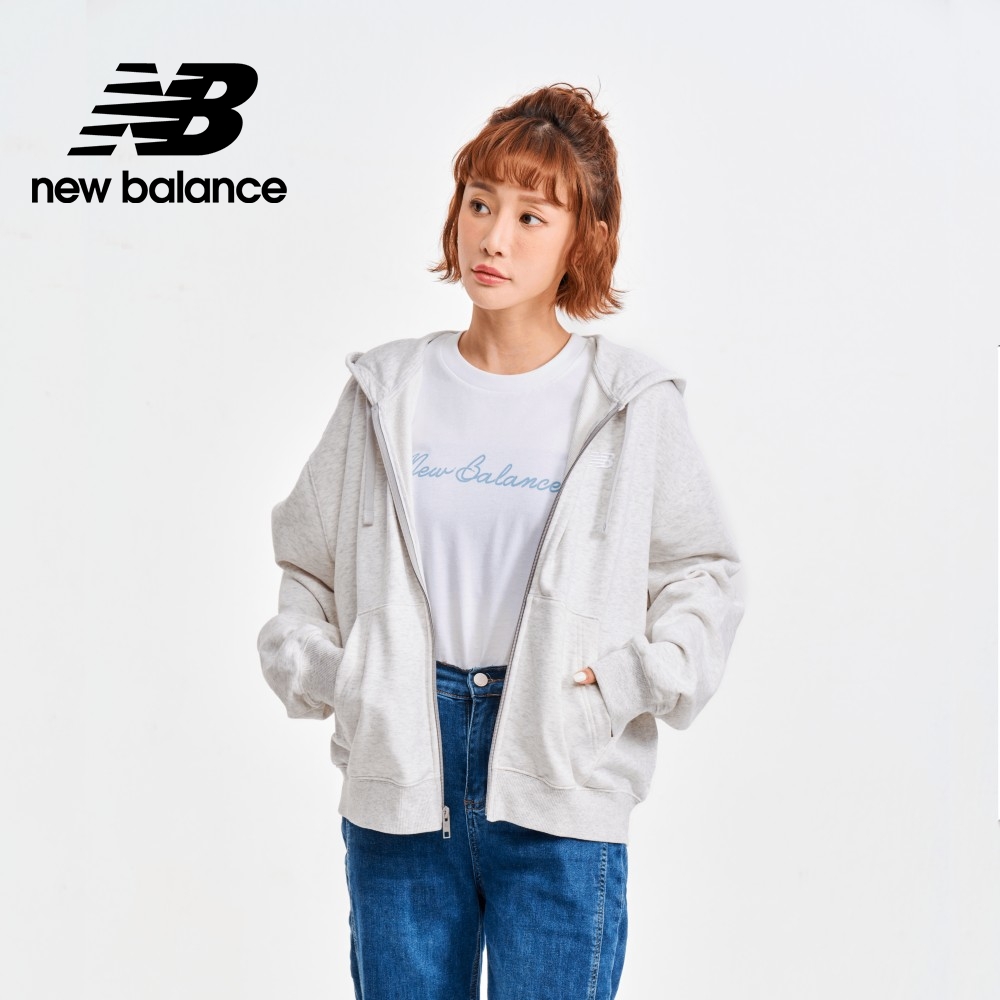 NEW BALANCE NB 刺繡NB休閒連帽外套_女性_淺