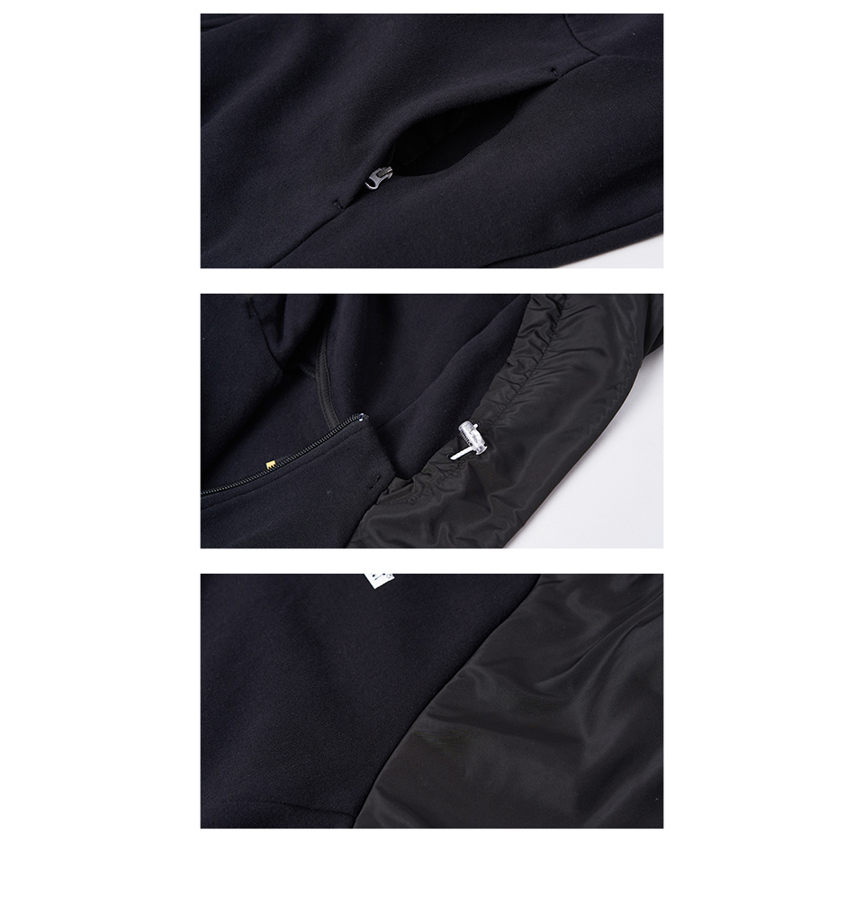5th STREET 男裝剪接設計針織外套-黑色折扣推薦
