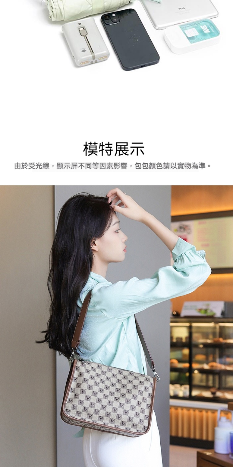 模特展示 由於受光線,顯示屏不同等因素影響,包包顏色請以實物為準。 