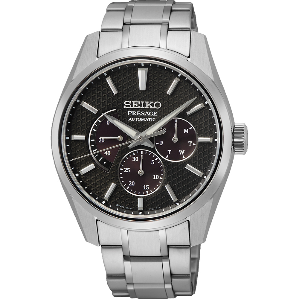 SEIKO 精工 Presage 新銳多針機械錶-黑鳶色 新