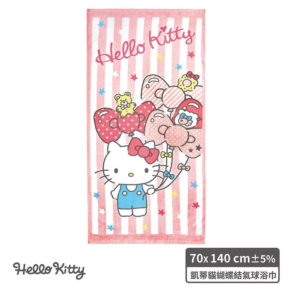 小禮堂 棉質大浴巾 70x140cm Hello Kitty