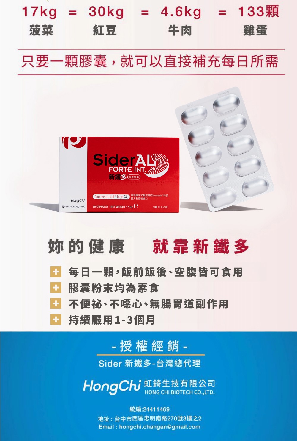 只要一顆膠囊,就可以直接補充每日所需