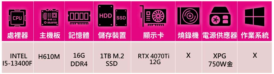技嘉平台 i5十核GeForce RTX4070Ti{普尼爾