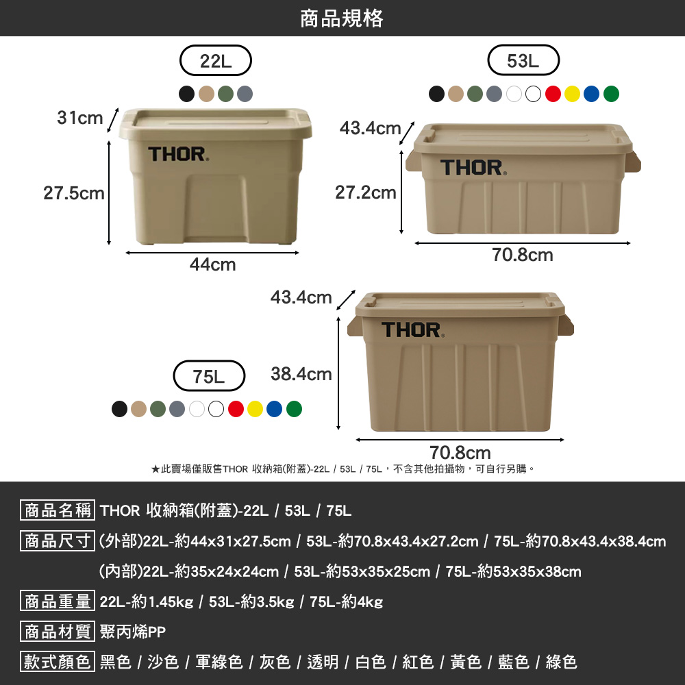 THOR 收納箱 22L(索爾箱 置物箱 裝備箱 戶外 露營