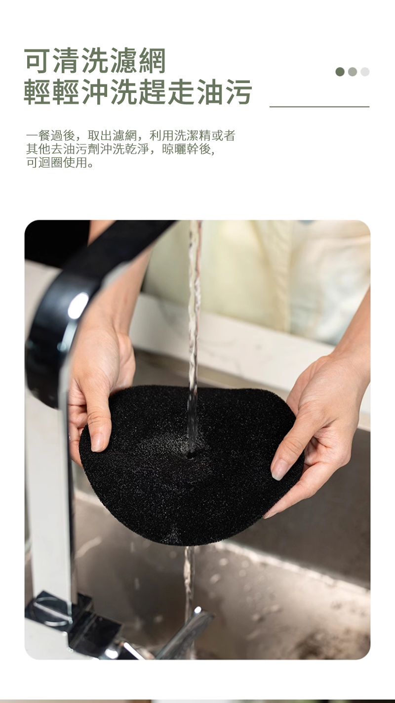 å¯æ¸æ´æ¿¾ç¶² è¼è¼æ²æ´è¶èµ°æ²¹æ±¡ ä¸é¤éå¾,ååºæ¿¾ç¶²,å©ç¨æ´æ½ç²¾æè å¶ä»å»æ²¹æ±¡åæ²æ´ä¹¾æ·¨,æ¾æ¬å¹¹å¾, å¯è¿´åä½¿ç¨ã 
