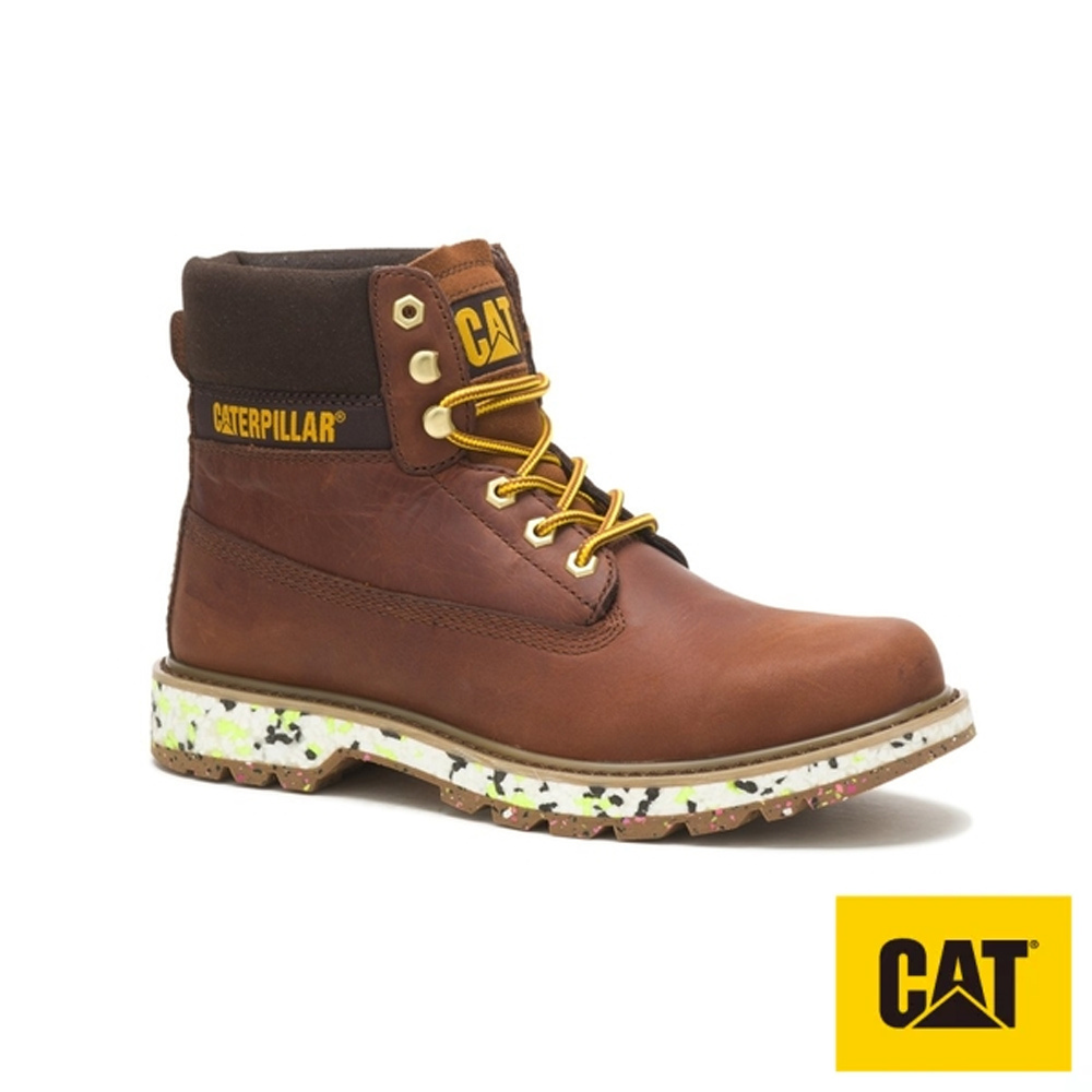 CAT COLORADO 新世代經典再生皮革靴 女鞋(棕)品