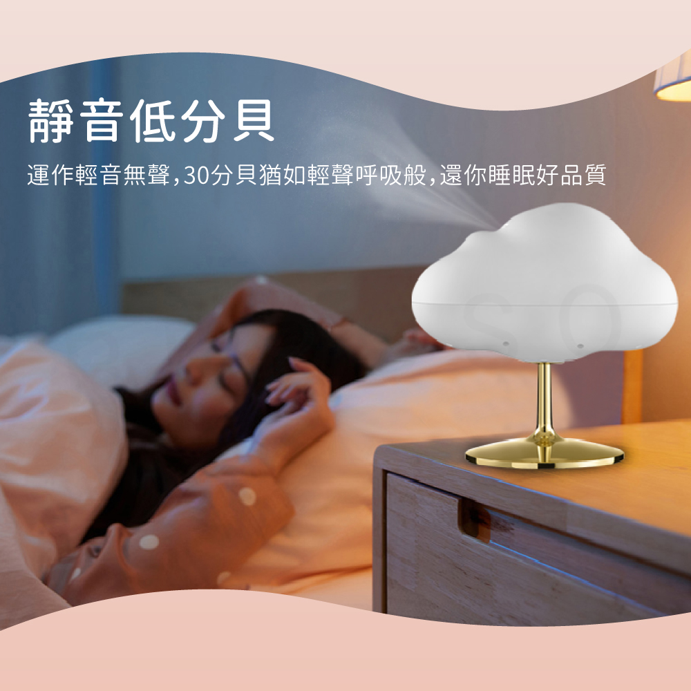 靜音低分貝 運作輕音無聲,30分貝猶如輕聲呼吸般,還你睡眠好品質 