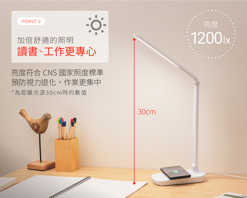 亮度符合 CNS國家照度標準