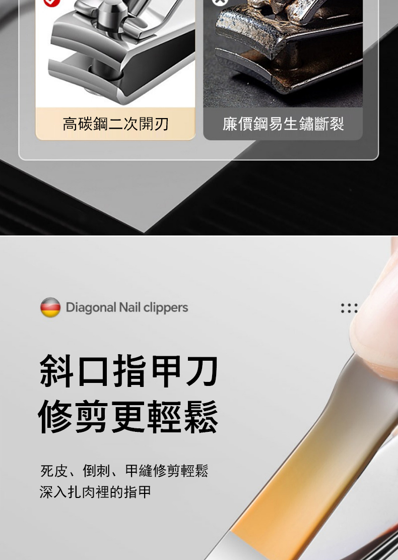 死皮、倒刺、甲縫修剪輕鬆