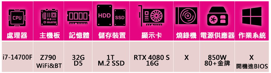 技嘉平台 i7二十核GeForce RTX 4080S{碎星