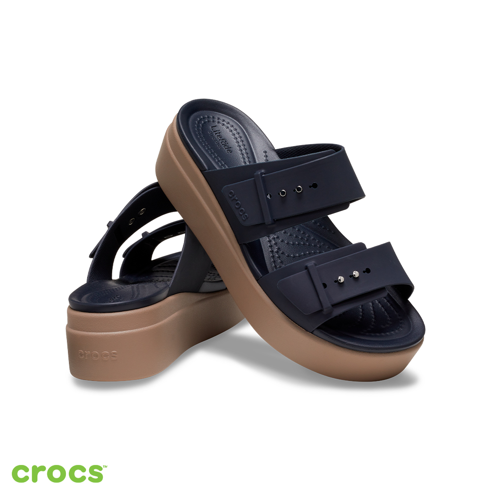 Crocs 女鞋 布魯克林低跟涼鞋(207431-4LH)優