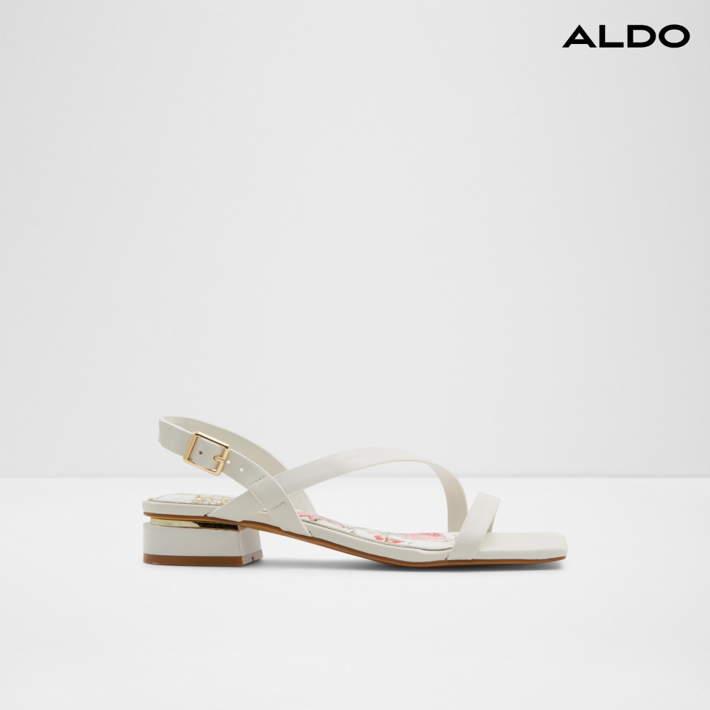 ALDO LILIAN-俏皮品味方頭平底涼跟鞋-女鞋(白色)