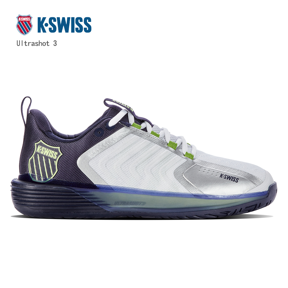 K-SWISS 網球鞋 男鞋 白藍綠 Ultrashot 3