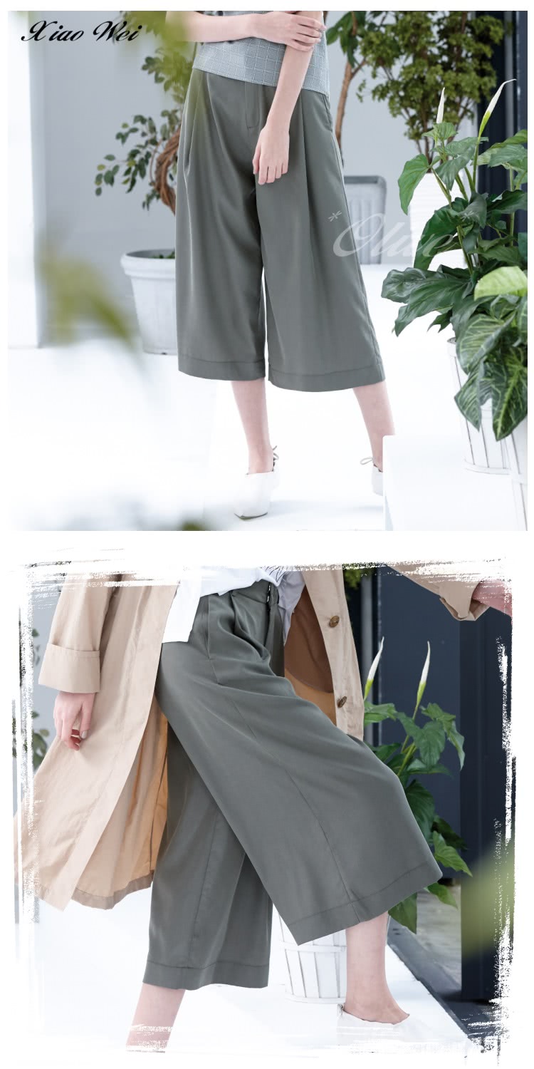 CHENG DA 春夏專櫃精品時尚寬版闊腿八分褲(NO.23