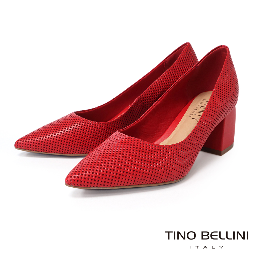 TINO BELLINI 貝里尼 巴西進口沖孔尖頭方跟鞋FW