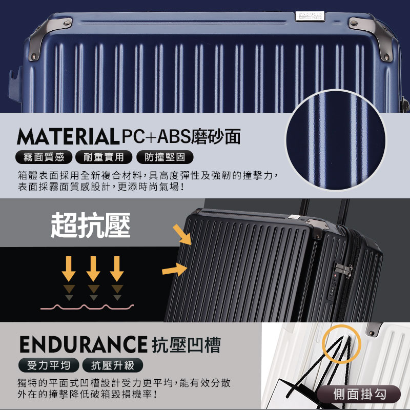 箱體表面採用全新複合材料,具高度彈性及強韌的撞擊力,