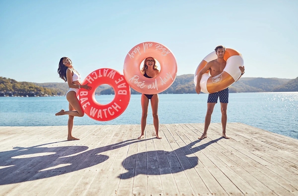 Sunnylife 時尚造型游泳圈(浮排浮板漂浮艇充氣墊海灘
