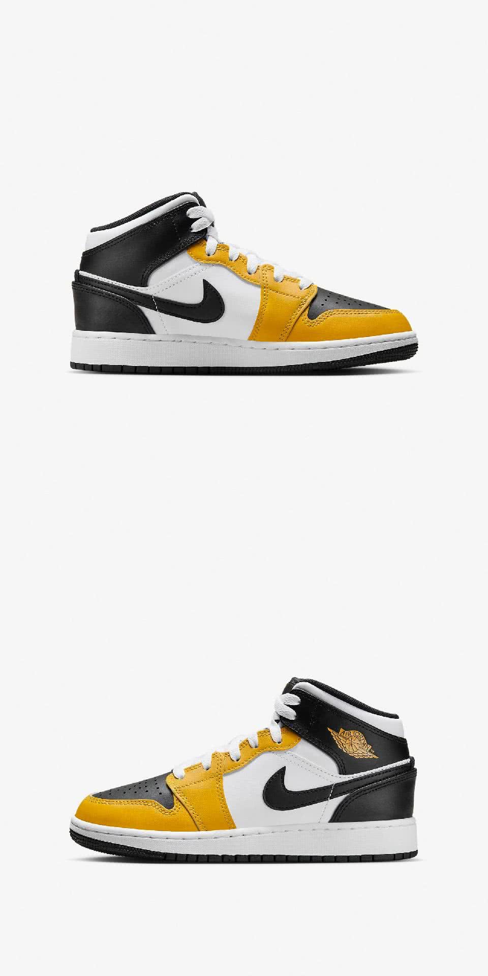 NIKE 耐吉 休閒鞋 Jordan 1 Mid Yello