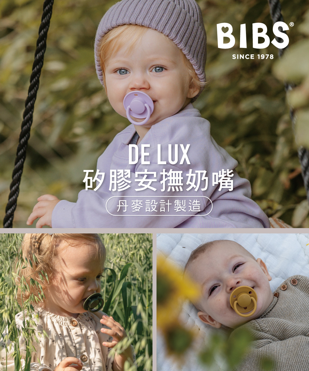 BIBS De Lux 矽膠奶嘴-夜光款4入組(丹麥奶嘴 總