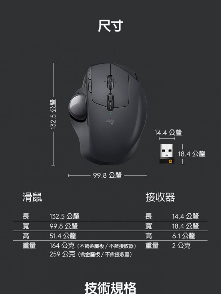 Logitech 羅技 MX Ergo 無線軌跡球優惠推薦