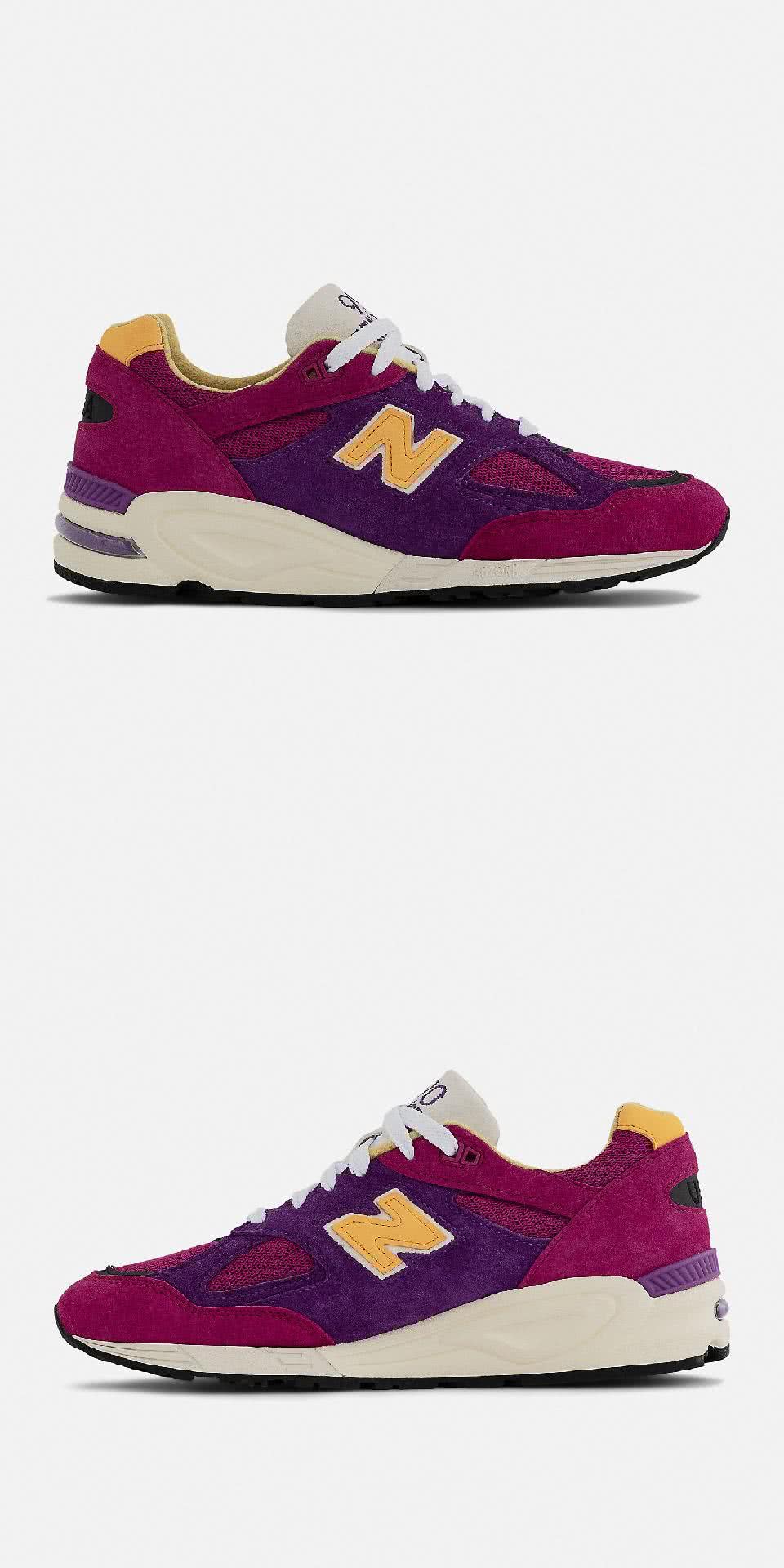 NEW BALANCE 休閒鞋 990 V2 男鞋 紫 黃 
