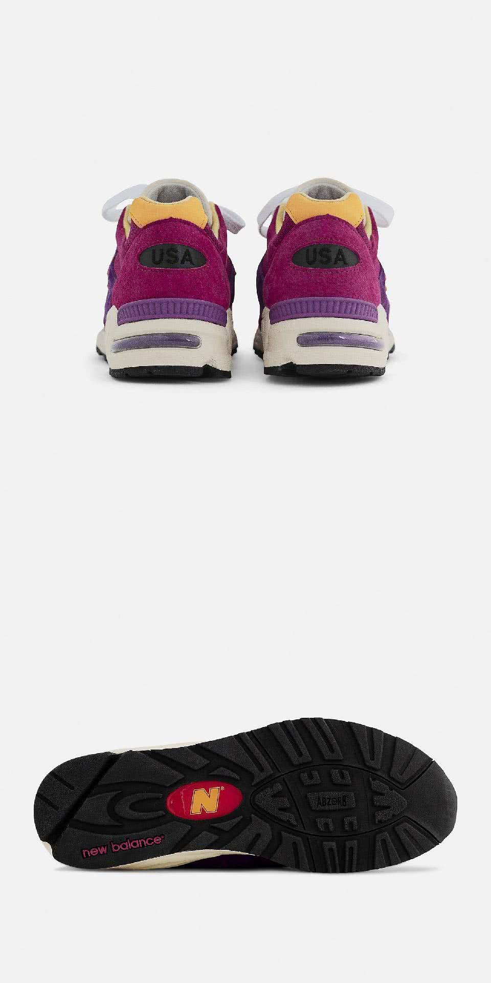 NEW BALANCE 休閒鞋 990 V2 男鞋 紫 黃 