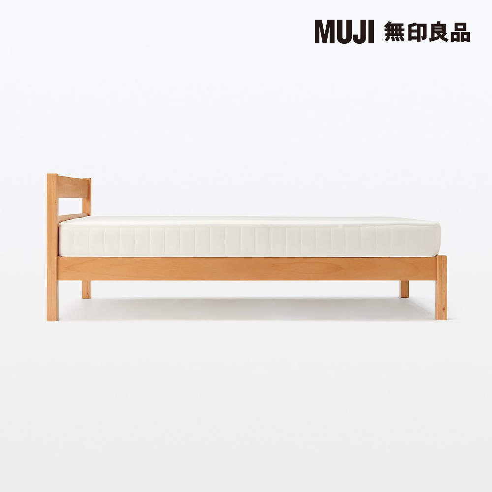 MUJI 無印良品 橡膠木床架/S/單人(大型家具配送)優惠