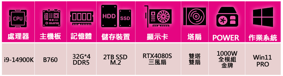 微星平台 i9二四核 RTX4080 SUPER G WiN