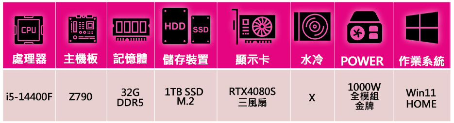 微星平台 i5十核 RTX4080 SUPER G WiN1