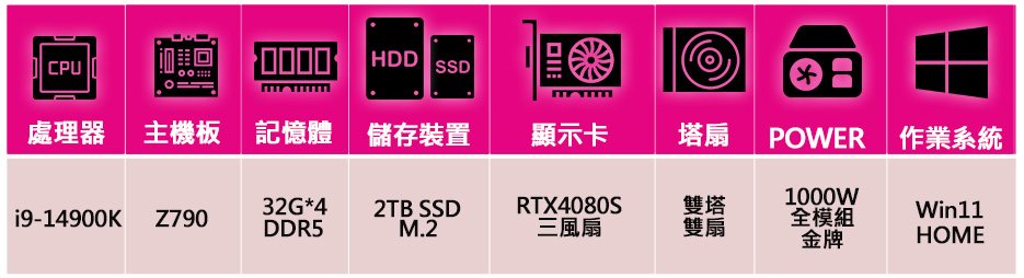 微星平台 i9二四核 RTX4080 SUPER G WiN