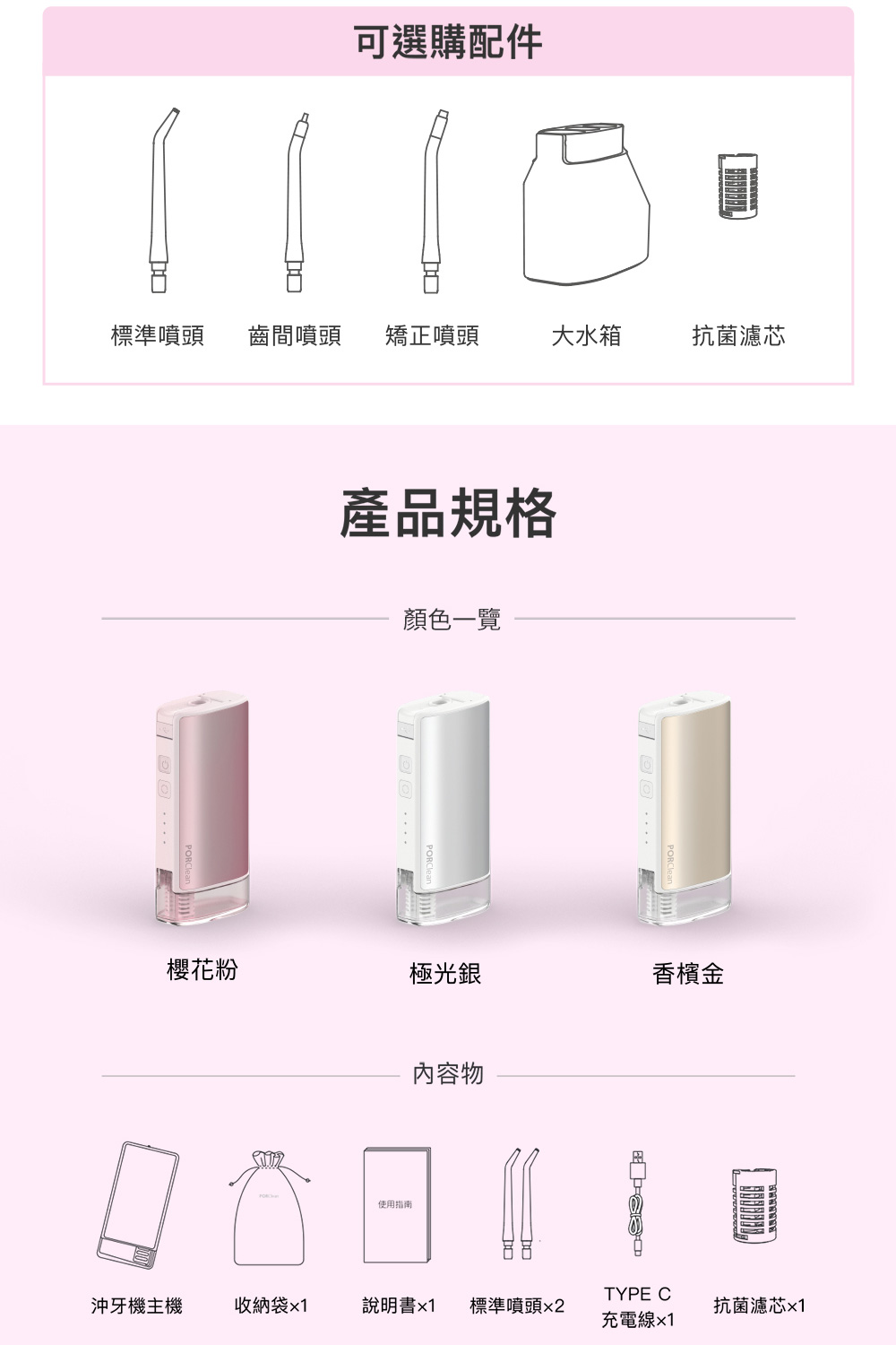 說明書x1 標準噴頭x2