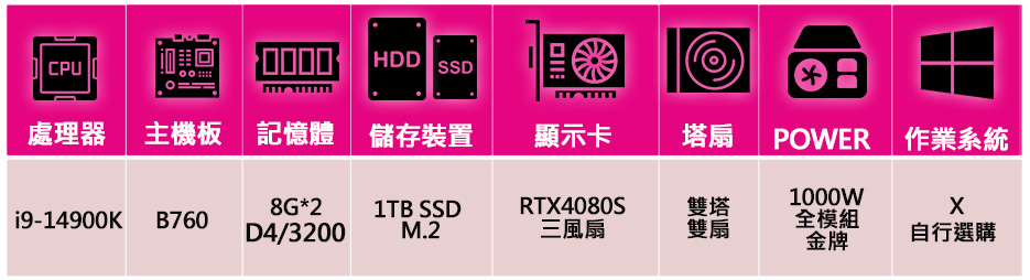 微星平台 i9二四核 RTX4080 SUPER {碧玉盤}