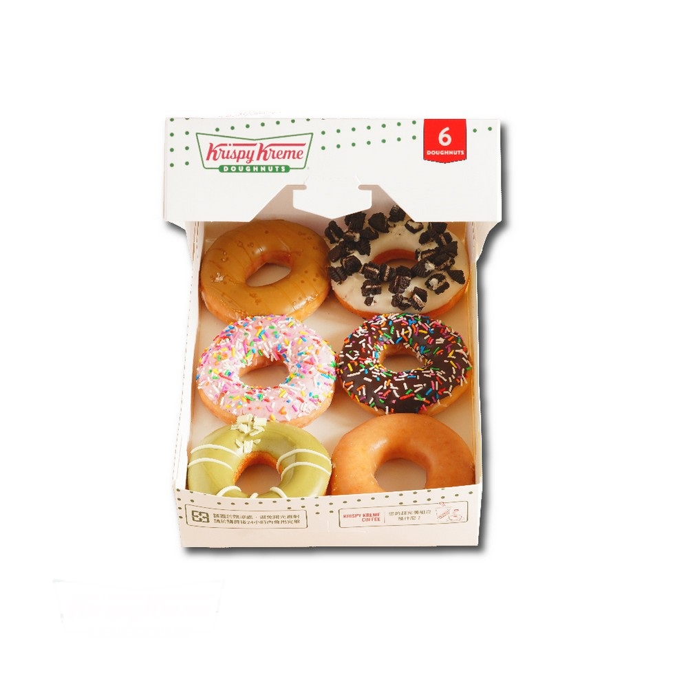 Krispy Kreme 綜合口味甜甜圈6入 推薦