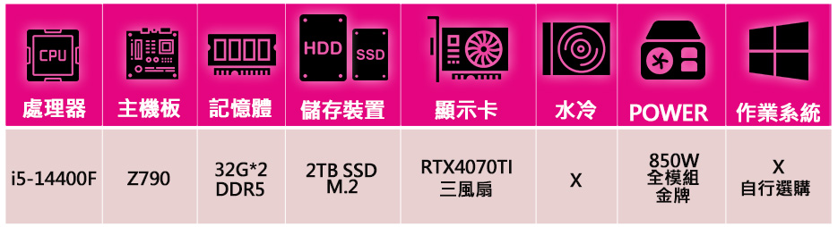 華碩平台 i5十核 ROG RTX4070TI{心事如秀}電