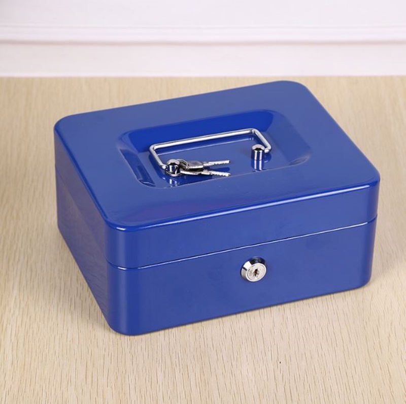 JEN 手提帶鎖鐵盒收納保險箱工具零件盒(小款2色可選) 推