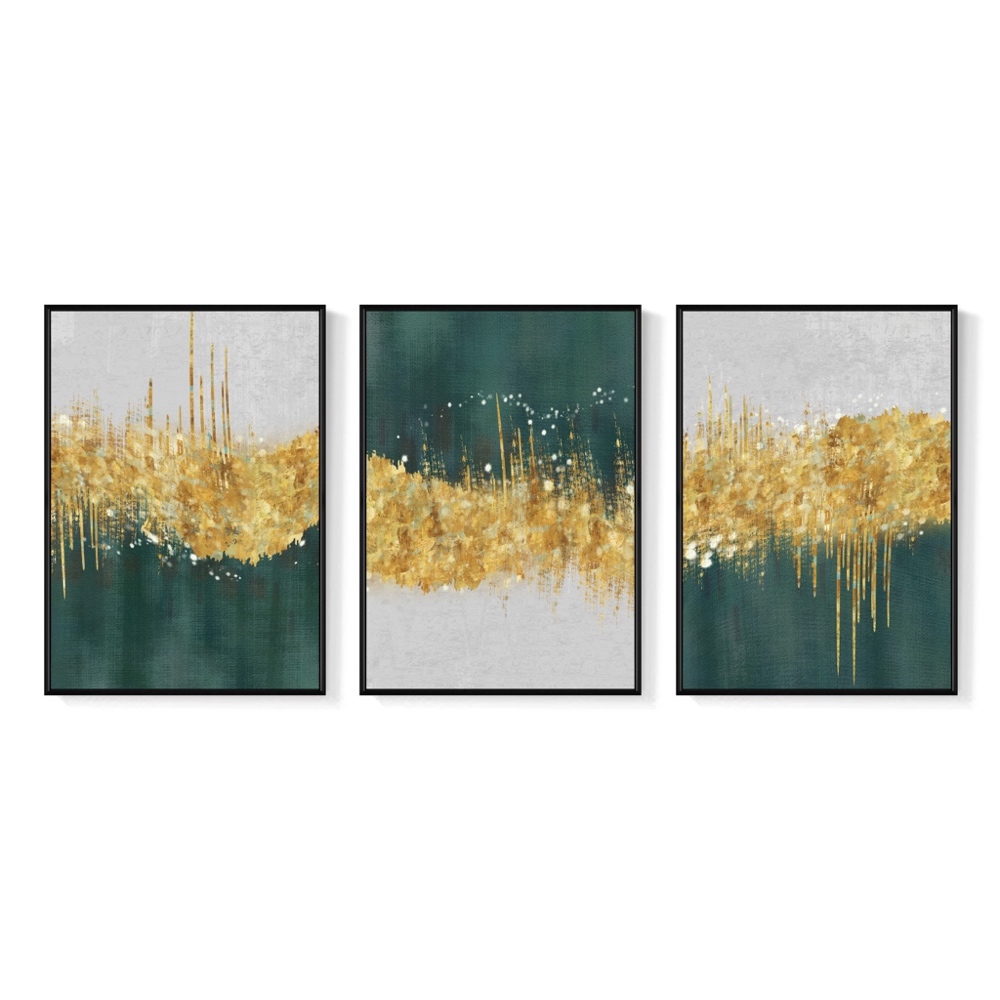 菠蘿選畫所 輕奢抽象三幅聯畫組合-50x70cm(畫/臥房掛