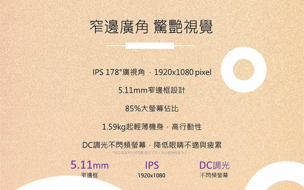 IPS 178廣視角,1920x1080 pixel
