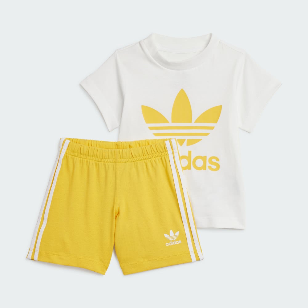 adidas 愛迪達 LOGO 運動套裝 短袖/短褲 嬰幼童